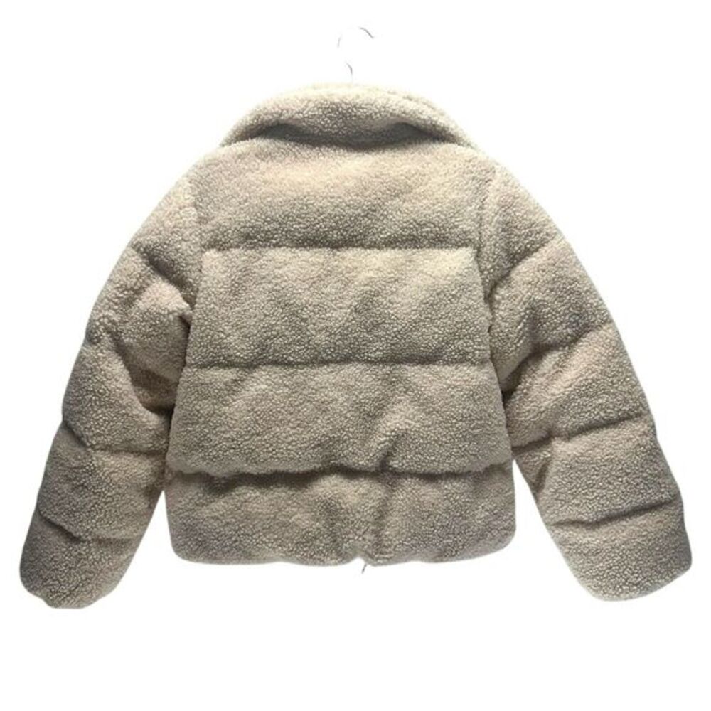 Varley Neutral Cream Sherpa Puffer Coat - Picture 11 of 16